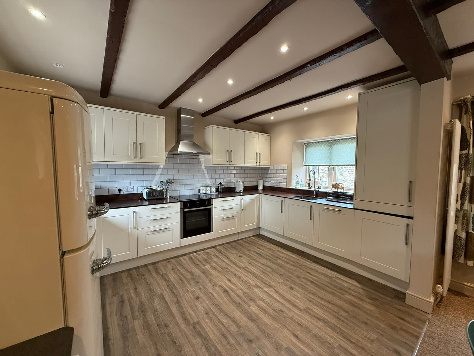 The bright farmhouse kitchen of the holiday cottage